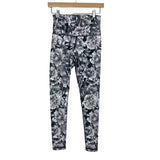 DYI Black and Grey Floral Print Leggings- Size S (Inseam 26")