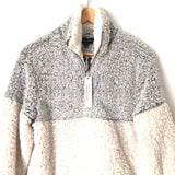 Love Tree Cream/Grey Sherpa 1/4 Zip Pullover NWT- Size S