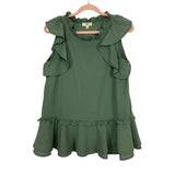 Entro Green Flutter Sleeve Top- Size S