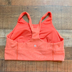 Lululemon Orange Printed Racerback Padded Sports Bra- Size 12