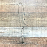 No Brand Beaded Chain Heart Pendant Necklace
