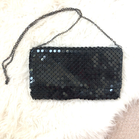 Urban Expressions Metal Mesh Clutch with Strap