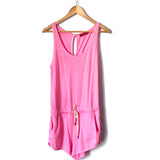 N:philanthropy Pink Racerback Tie Waist Romper- Size S