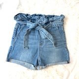 Cello Denim Paperbag High Waisted Shorts- Size S