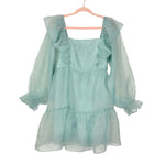 Eloquii Mint Organza Ruffle Mini Dress- Size 14 (sold out online)