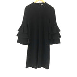 Le Lis Black Ruffle Bell Sleeve Sweater Dress- Size ~S