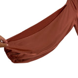 Michael Costello x Revolve Camel Side Slit Maxi Dress NWT- Size M