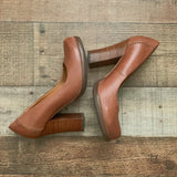 Kork-Ease Cognac Heel- Size 7