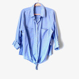 Dex Chambray Button Up Knotted Front Top NWT- Size 1X