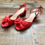 Loft Red Bow Heel Sandal- Size 9