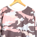 And The Why Pink Camo Sweatshirt- Size M