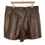 Abercrombie & Fitch Chocolate Brown Vegan Leather Tailored Shorts- Size XL (sold out online)