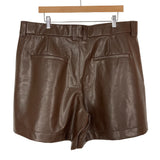 Abercrombie & Fitch Chocolate Brown Vegan Leather Tailored Shorts- Size XL (sold out online)