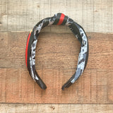 No Brand Animal Print/Bee Stripe Knot Headband