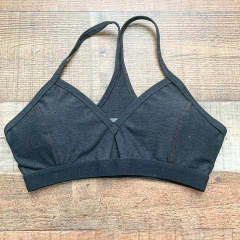 Outdoor Voices Heathered Black Padded Sports Bra- Size S