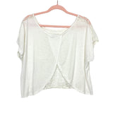 Soulmates White Lace Open Back Top- Size M
