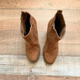 Ana Brown Suede Like Booties- Size 9 (In Great Condition!)