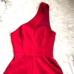 NBD x Naven Twins Red One Shoulder Romper- Size XS