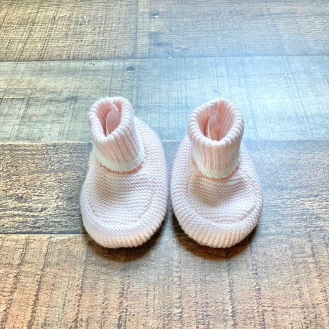 No Brand Pink Sweater Cuffed Lined Infant Booties