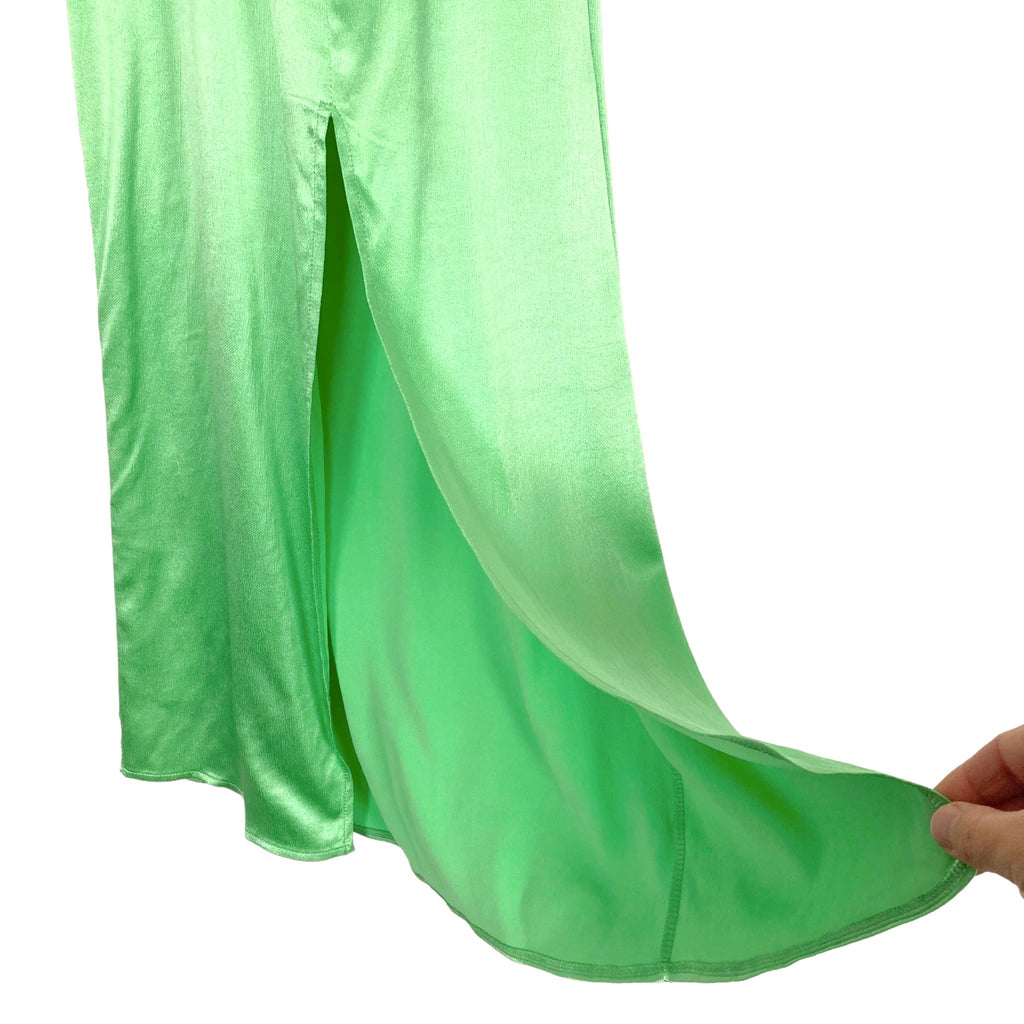 Zara Green Strappy Back Back Slit Mock Neck Dress NWT- Size S – The Saved  Collection