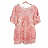 Free People Red and White Gingham Embroidered Lace Trim Dress- Size XS (see notes)