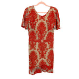 For Love & Lemons Red Lace Mesh Exposed Back Dress NWT- Size L