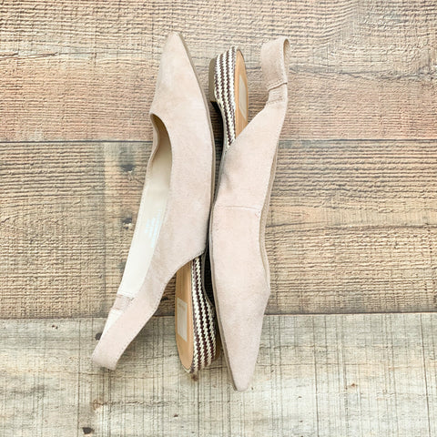 Dolce Vita Tan Abbie Suede Like Slingback Flats- Size 9