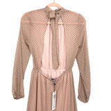 MINKPINK Blush and Black Polka Dot Open Back Dress NWT- Size S