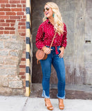 Lush Polka Dot Tie Front Burton Up Top NWT- Size S