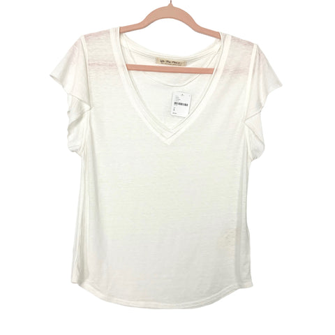 We the Free Ivory V-Neck Tee NWT- Size S