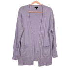 J Crew Purple Wool Blend Front Pocket Cardigan- Size L