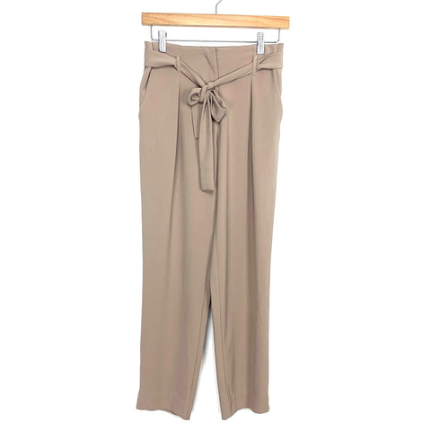 Wishlist Apparel Taupe High Waisted Belted Pants- Size S (Inseam 26")