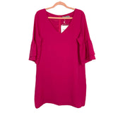 Belongsci Hot Pink Ruffle Sleeve Dress NWT- Size M