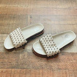 Vince Camuto Leather Studded Slide Sandals- Size 7 (BRAND NEW CONDITION)