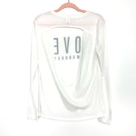 Victoria Secret White "Love To Workout" Cutout Back Long Sleeve Top- Size S