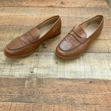 J Crew Cognac Loafers- Size 10