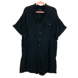 Madewell Black Button Up Romper- Size XL (see notes)