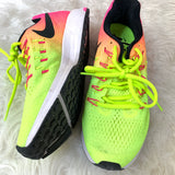 Nike Zoom Pegasus 33 Neon and Pink Shoes- Size 7