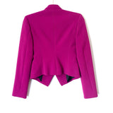 No Brand Magenta Button and Hook & Eye Closure Point Hem Blazer- Size ~XS