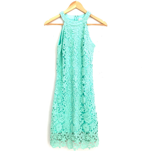 Pink Lily Mint Lace Racerback Dress- Size S (fits like an XS)