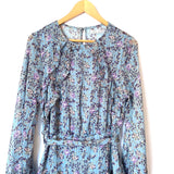 Saints + Secrets Floral Ruffle Dress with Keyhole Back- Size L