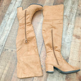 Nature Breeze Camel Knee High Boots  - Size 7.5