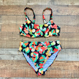 Fig Leaves Black Fruit Print Bikini Bottoms- Size 12 (we have matching top)