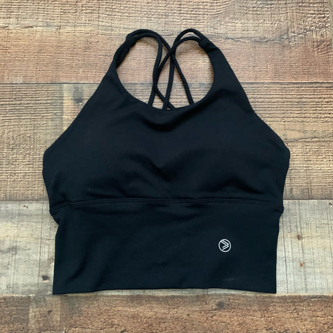 Open Back Criss-Cross Sports Bra in Black – Sassy Savvy