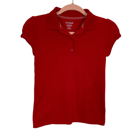 Cat & Jack Red Girl's Uniform Polo- Size 7/8