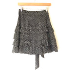 Celia Birtwell for Express Silk Tiered Ruffle Skirt- Size 2
