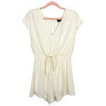 Vici x Nordstrom Cream Front Knot Exposed Back Romper NWT- Size M (sold out online)