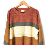 Be Cool Striped Knit Sweater- Size M