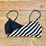 Summersalt Black and White Striped Padded Bikini Top- Size 4 (we have matching bottoms)