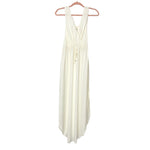 L Space Ivory Cross Front Drawstring Maxi Dress- Size S